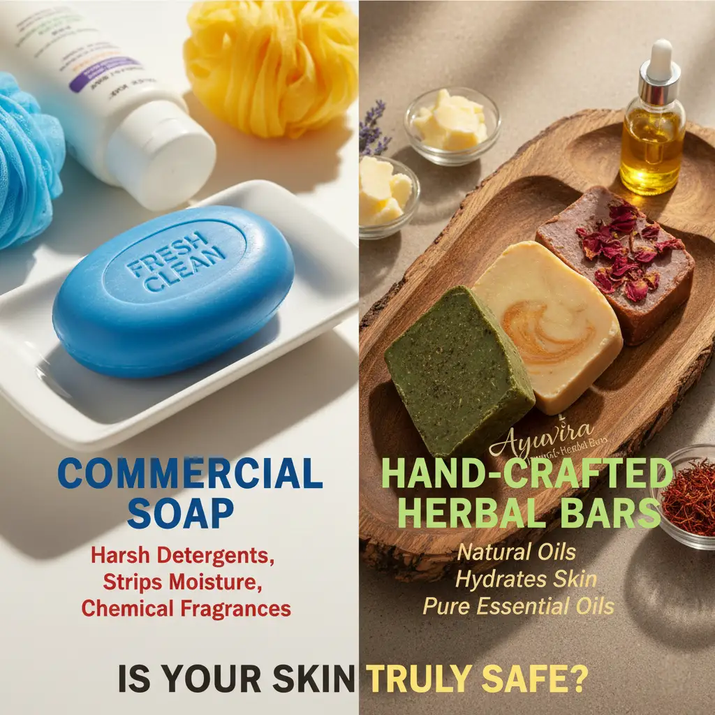 The Real Difference Between Commercial Soap and Hand-Crafted Herbal Bars