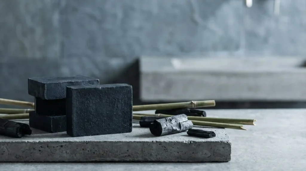 Charcoal and Bamboo handmade soap